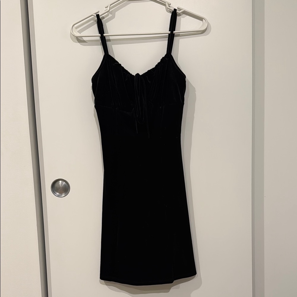 Elegant Black Velvet Dress
